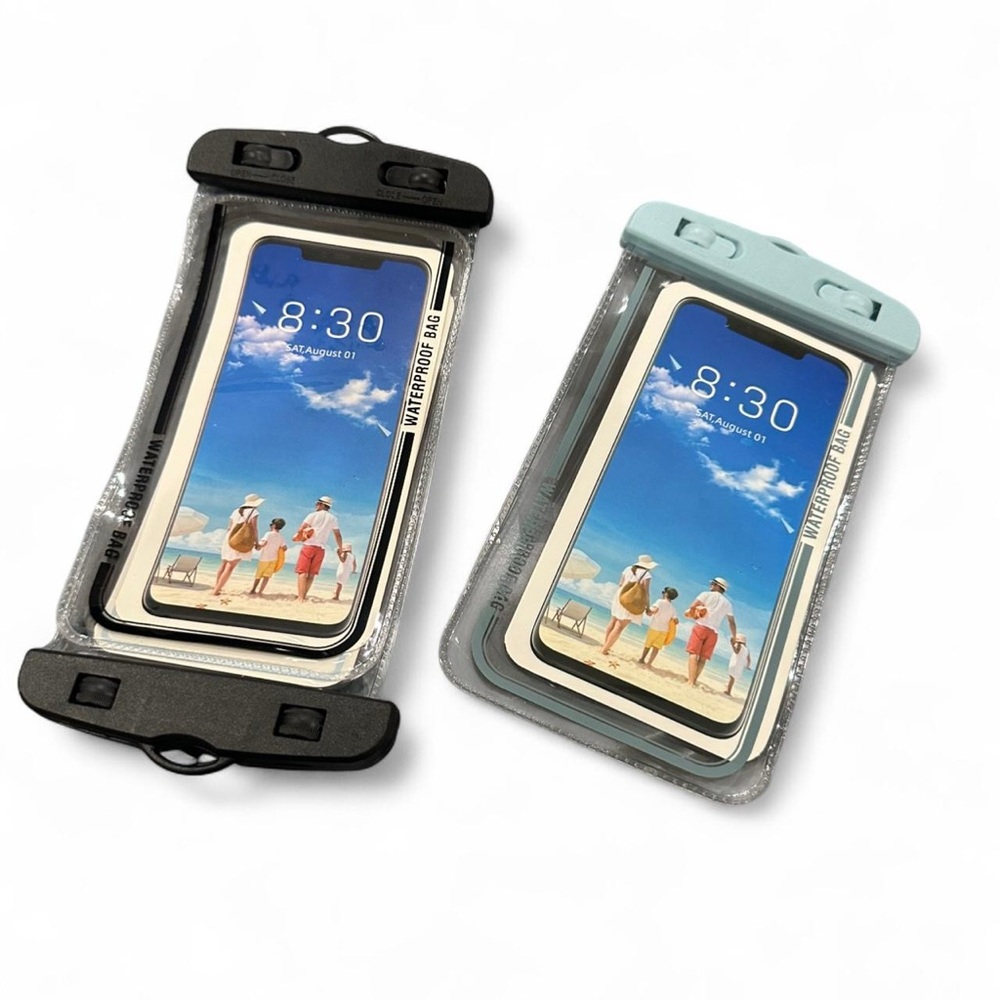 Waterproof Phone Case Set - Black and Blue